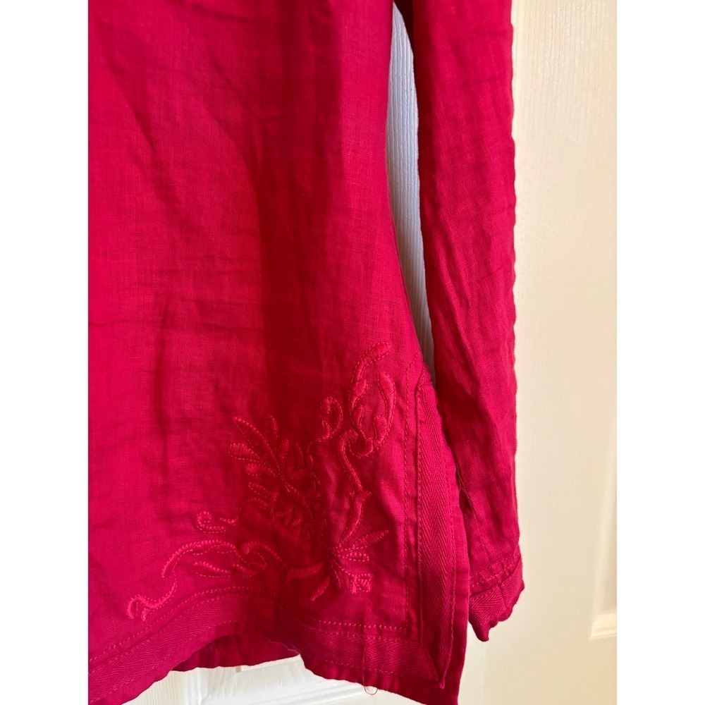 Valerie Stevens 100% Linen Embroidered Tunic – Petite Medium - Picture 8 of 8